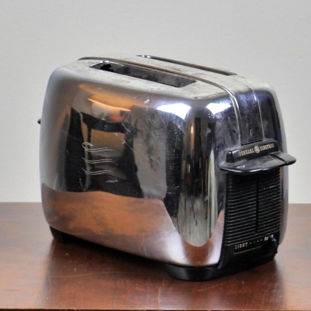 Vintage 50s General Electric Chrome ToasterAppliance kitchen Retro‎ works